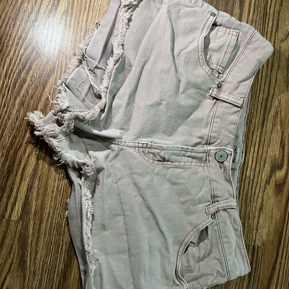 Refuge Muave Pink Denim Shorts